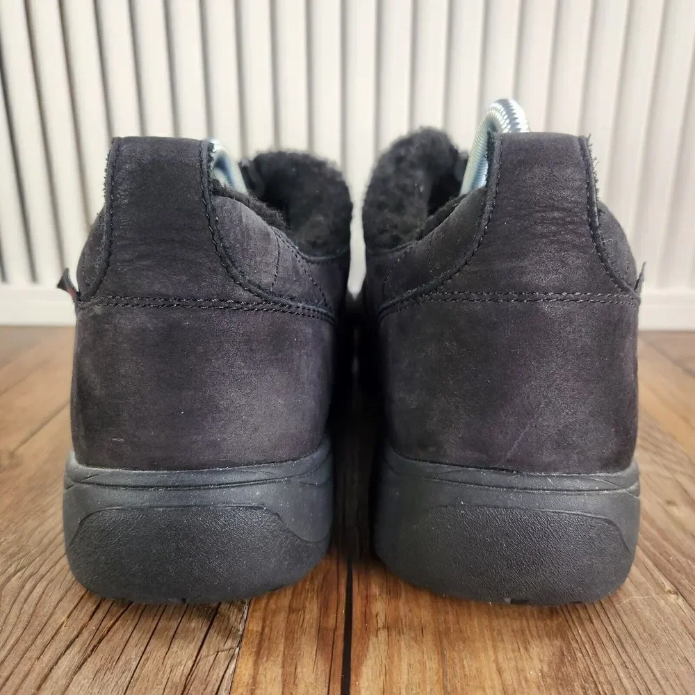 LL Bean Womens 11M Tek 2.5 Primaloft Black Leather Slip On Bethel Shoes 200 Gram